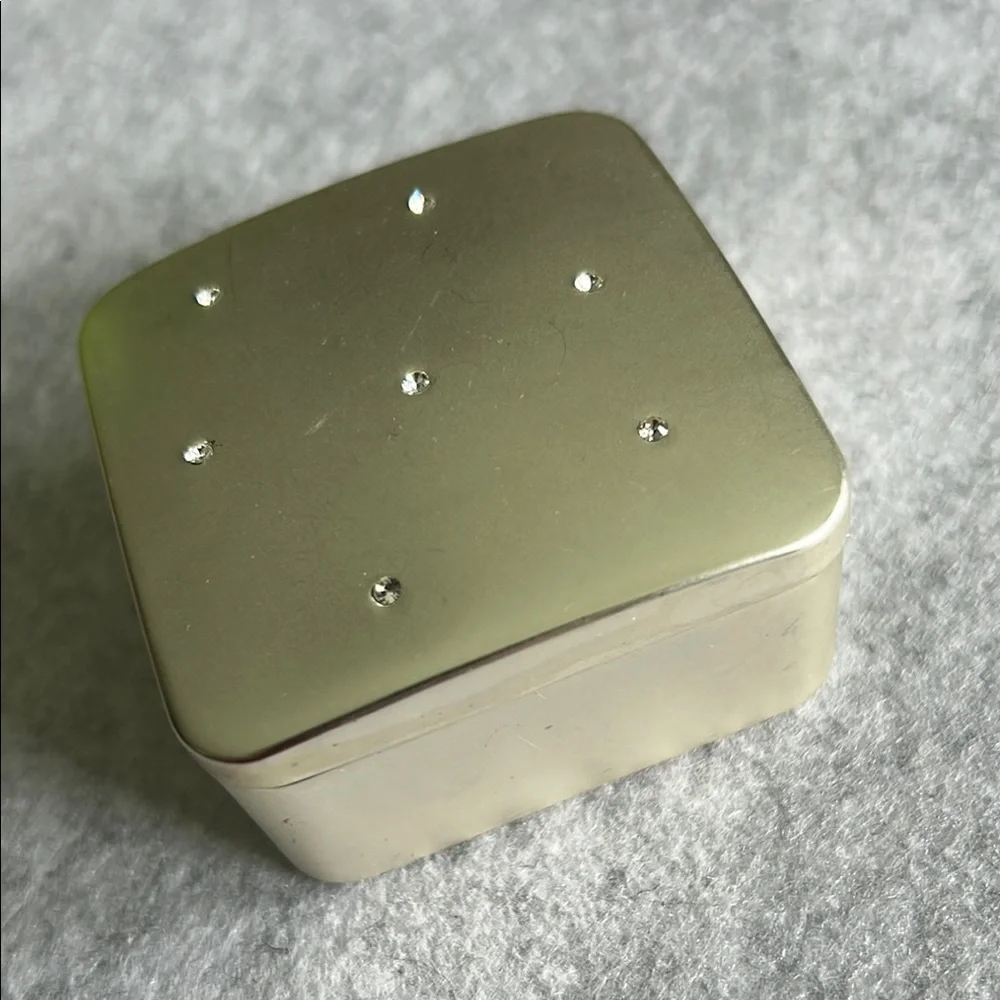 Vintage Silver Plated with Studs Trinket Box